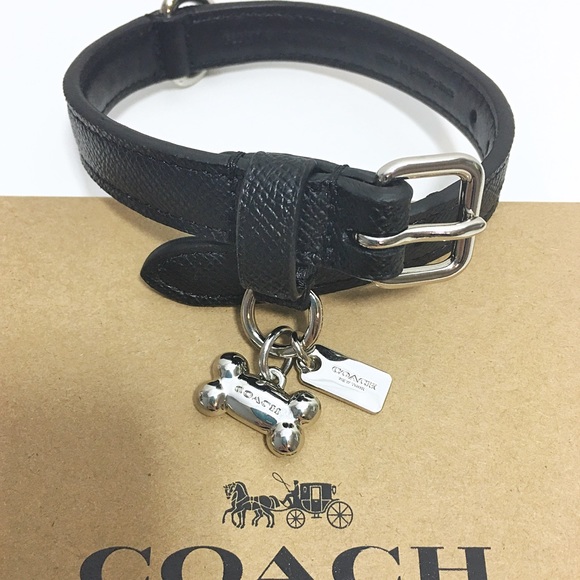 Coach Small Dog Or Puppy Black Leather Collar - Picture 5 of 6